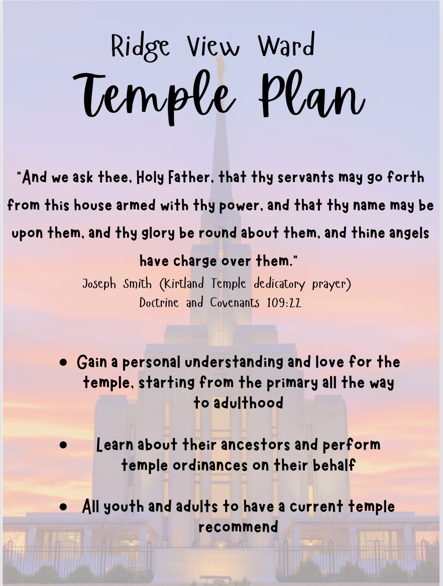 Ward Temple and Family History Plan